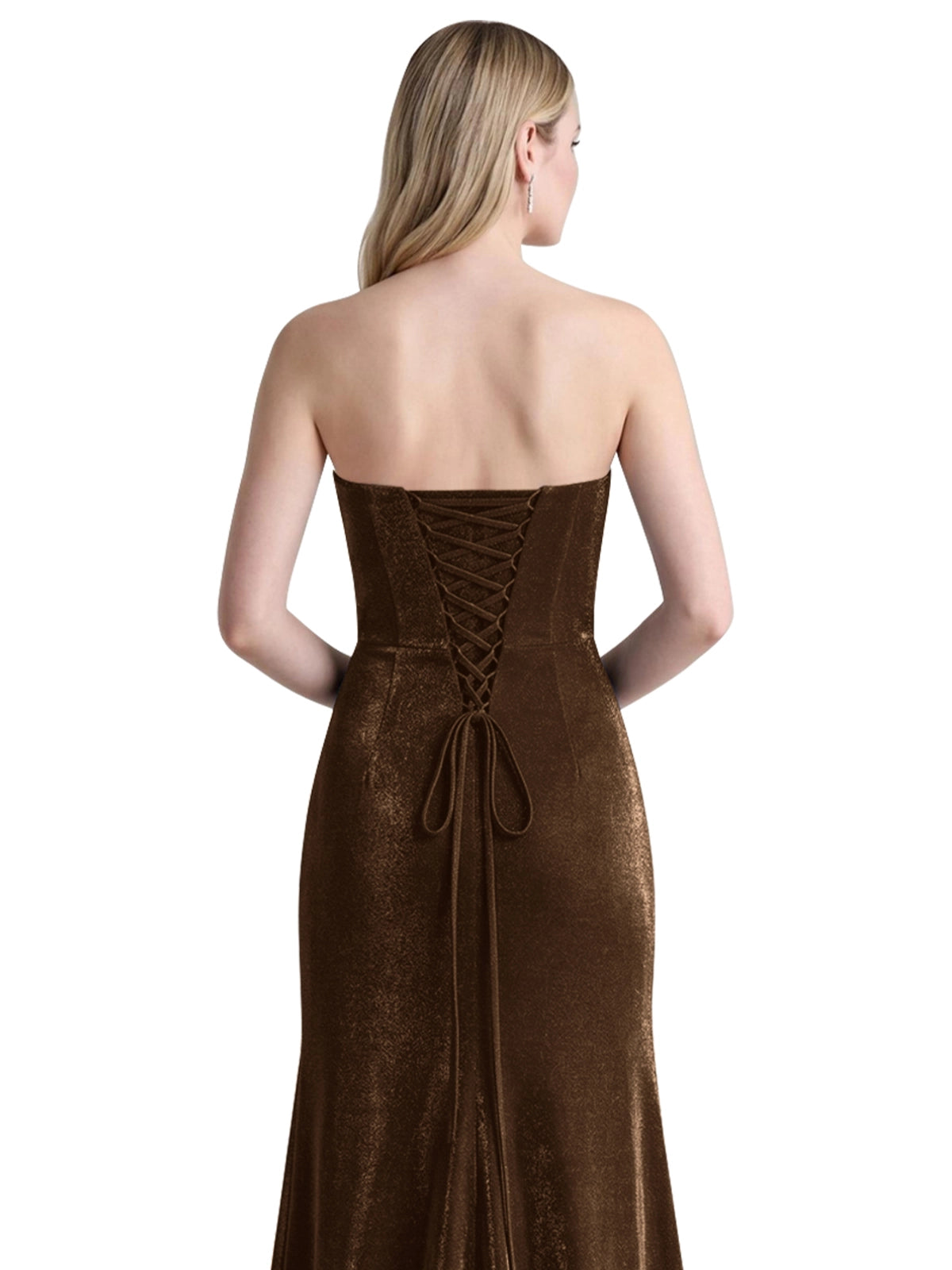 Velvet Prom Dress with Beaded Applique 