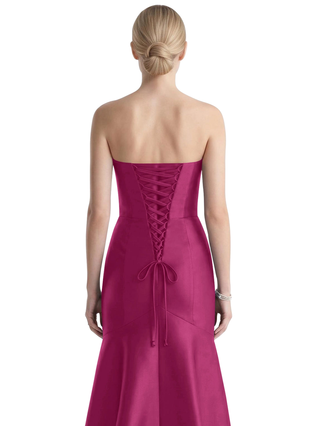 Strapless Ruched Bodice Prom Dress 