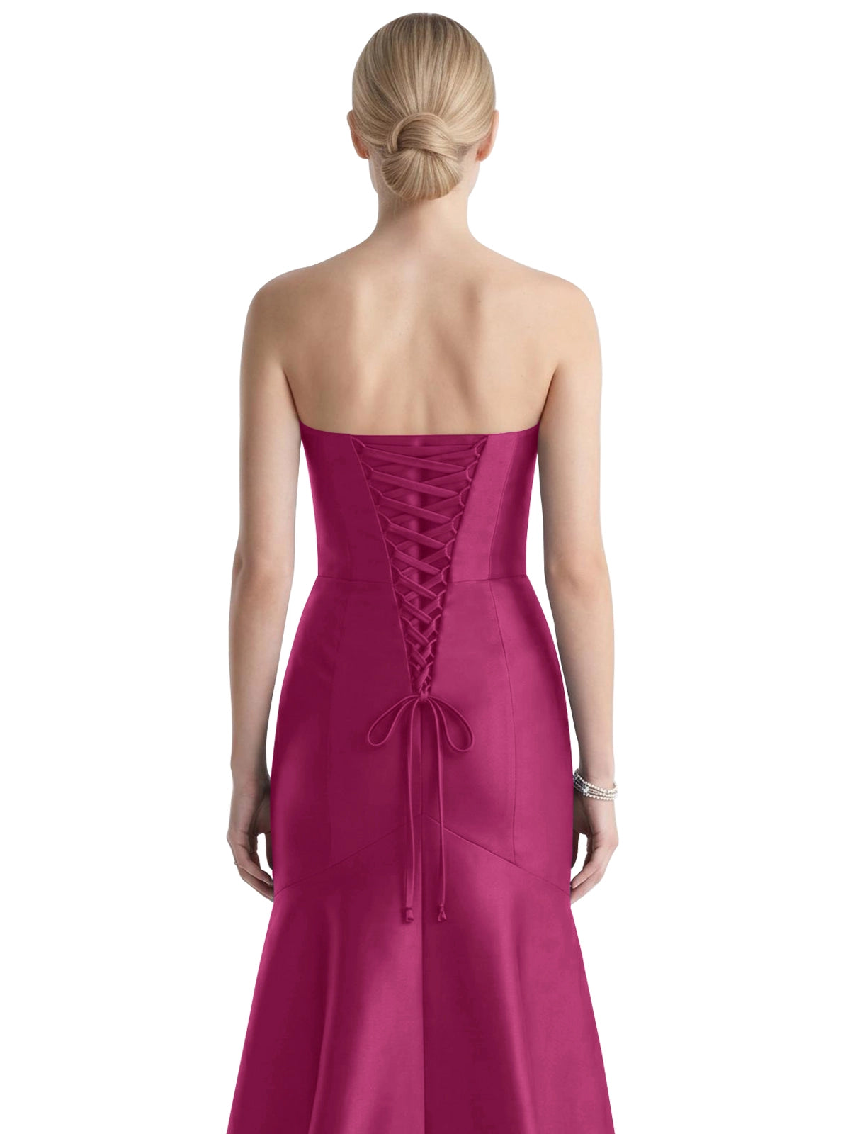 Strapless Ruched Bodice Prom Dress 