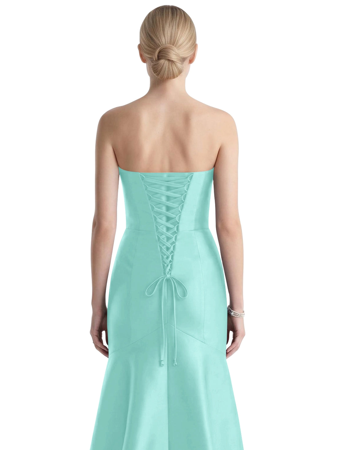 Strapless Ruched Bodice Prom Dress 
