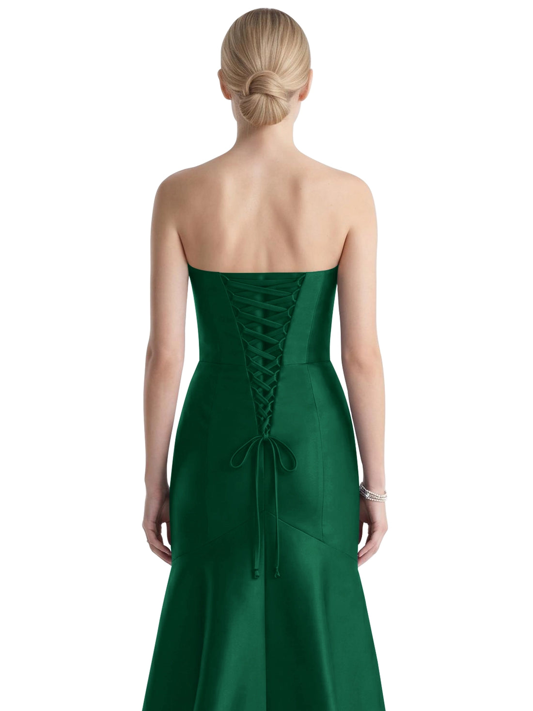 Strapless Ruched Bodice Prom Dress 