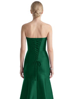 Strapless Ruched Bodice Prom Dress 