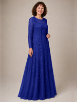 A-line Mother of the Bride Dress with Lace 