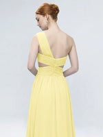 One-Shoulder Side Cut-Out Bridesmaid Dress 