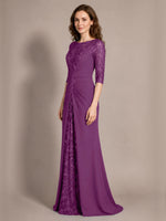 Lace Mother of the Bride Dress with Applique 