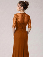 Lace Mother of the Bride Dress with Half Sleeves