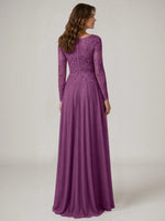 A-line Mother of the Bride Dress with Appliques