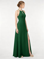 Chiffon Bridesmaid Dress with Halter 