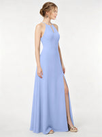 Chiffon Bridesmaid Dress with Halter 