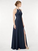 Chiffon Bridesmaid Dress with Halter 