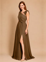 Chiffon Prom Dress with Appliques