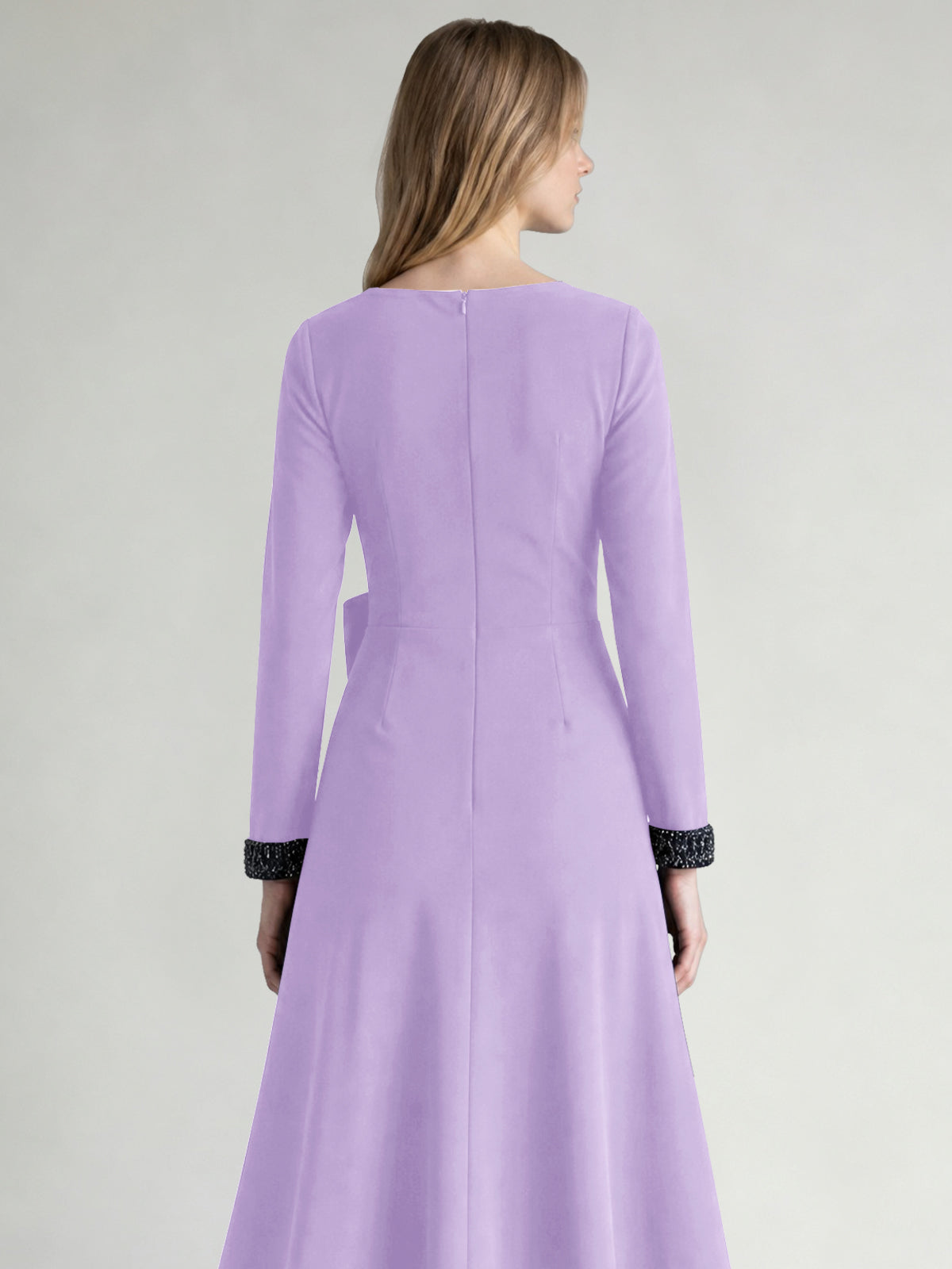 Stretch Satin Mother of the Bride Dress with Crystal