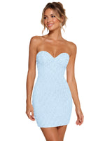Sparkling Sheath Beading Mini Dress 