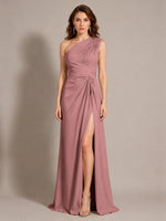 One-Shoulder Prom Dress with Slit