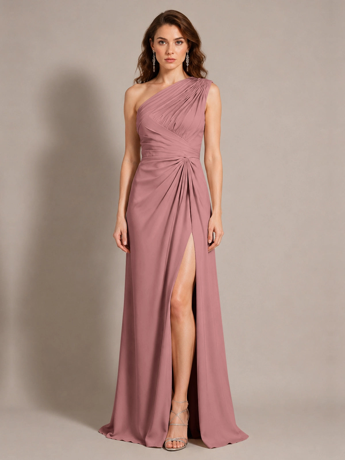 One-Shoulder Prom Dress with Slit