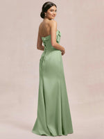 Satin Bow Accent Bridesmaid Dress 