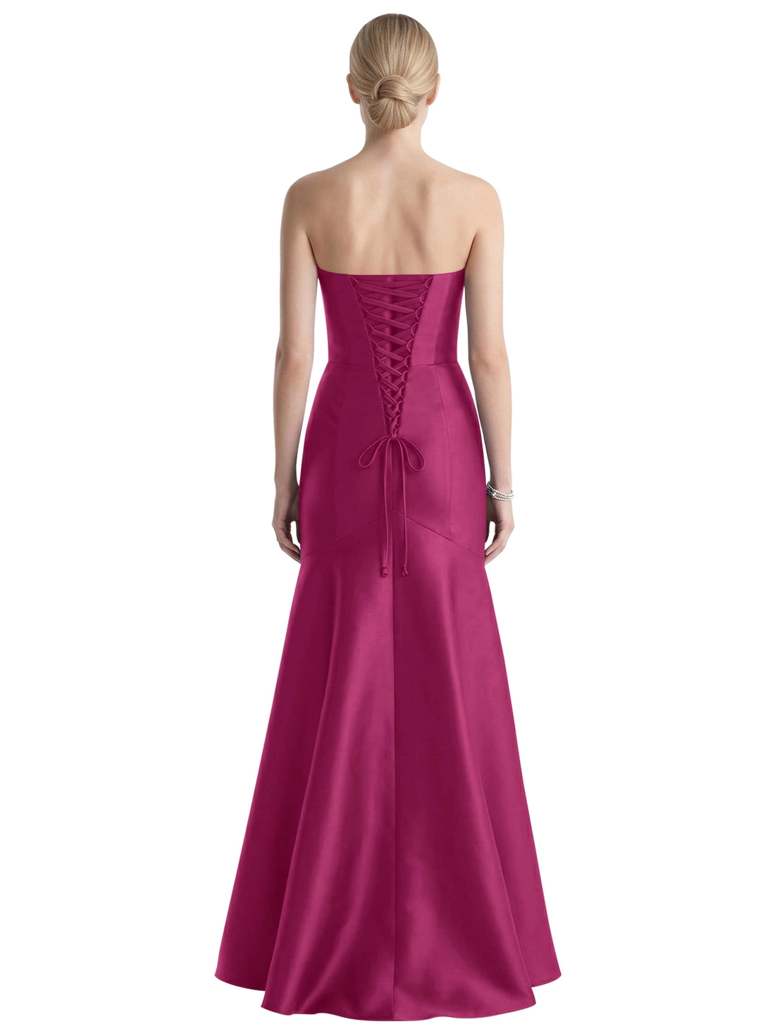 Strapless Ruched Bodice Prom Dress 