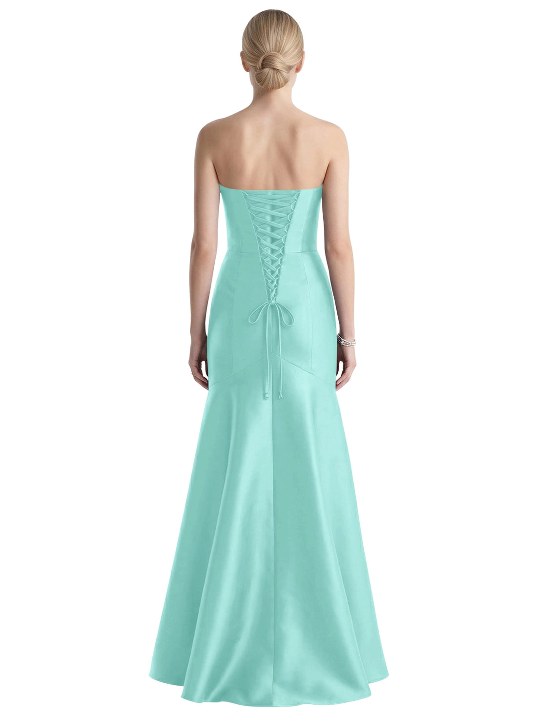 Strapless Ruched Bodice Prom Dress 