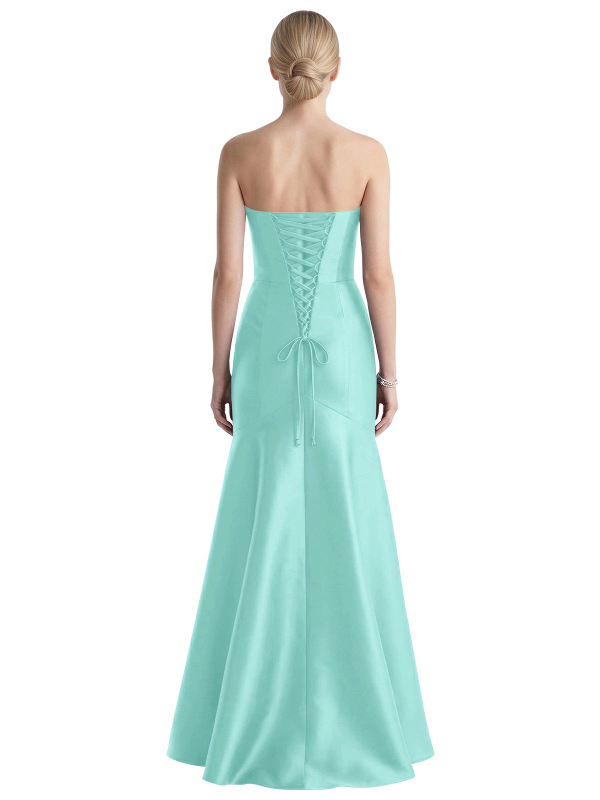 Strapless Ruched Bodice Prom Dress 