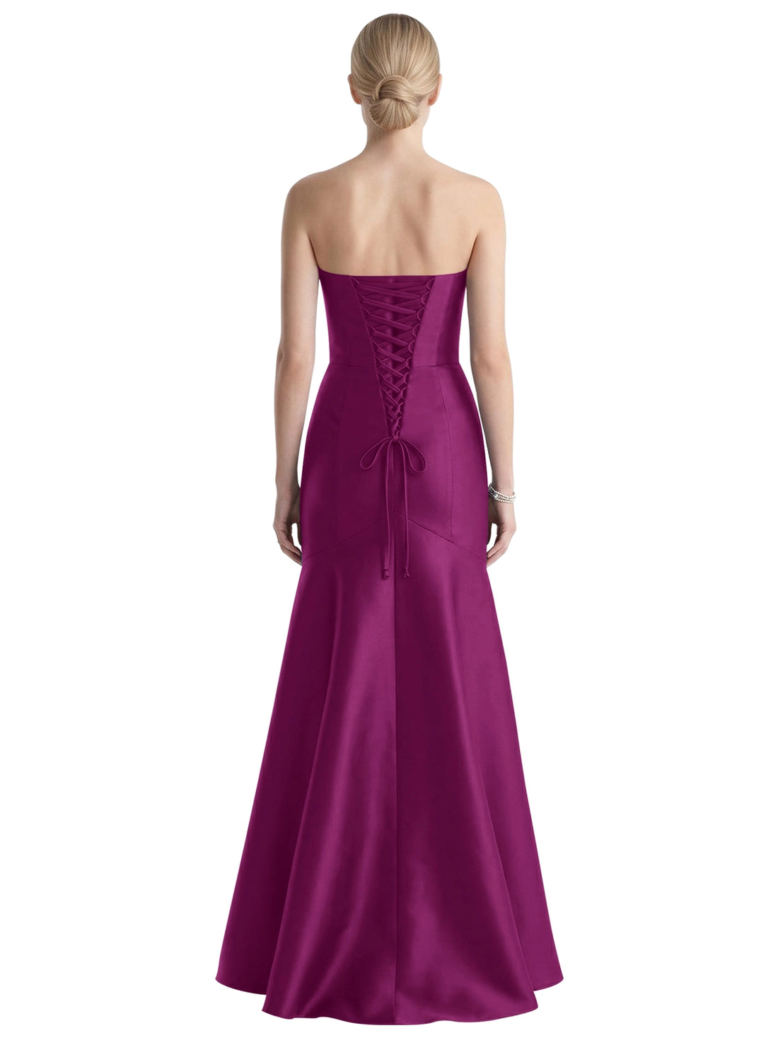Strapless Ruched Bodice Prom Dress 