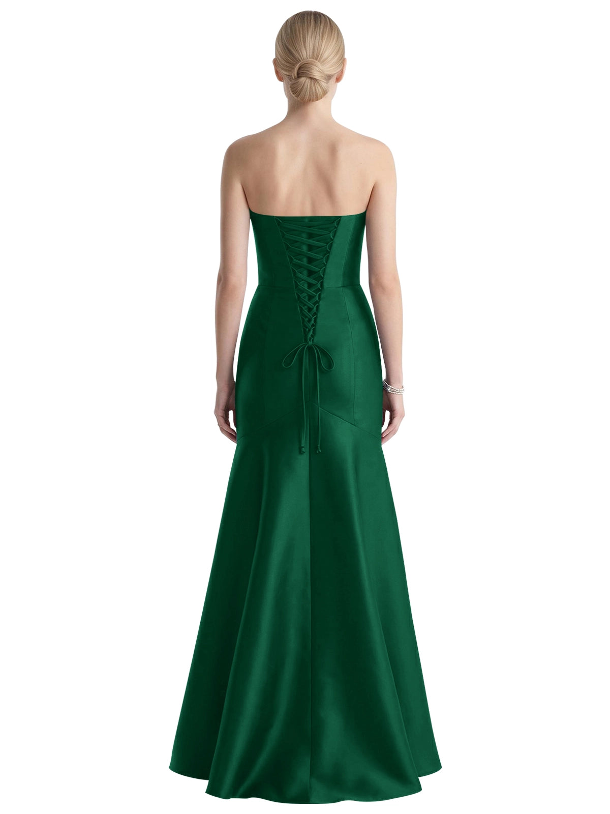 Strapless Ruched Bodice Prom Dress 