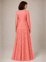 A-line Mother of the Bride Dress with Lace 