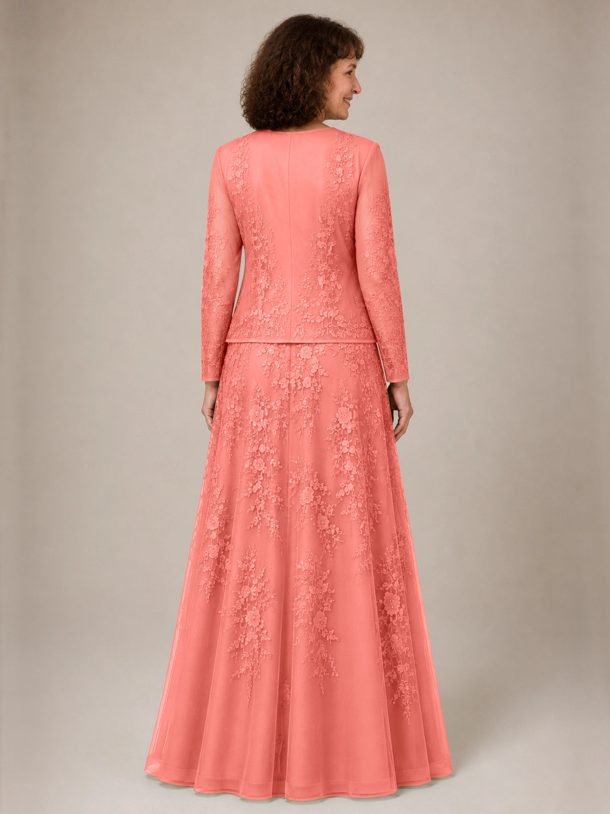 A-line Mother of the Bride Dress with Lace 