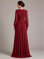 Chiffon Mother of the Bride Dress with Jewel Neckline 