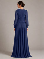 Chiffon Mother of the Bride Dress with Jewel Neckline 