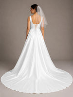 A-line Wedding Dress with Square Neck 