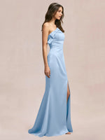 Satin Bow Accent Bridesmaid Dress 