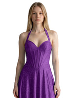 Halter Beaded Prom Dress 