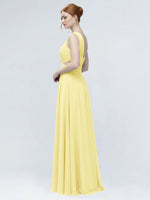 One-Shoulder Side Cut-Out Bridesmaid Dress 