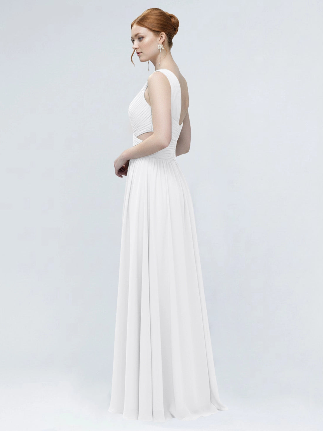 One-Shoulder Side Cut-Out Bridesmaid Dress 