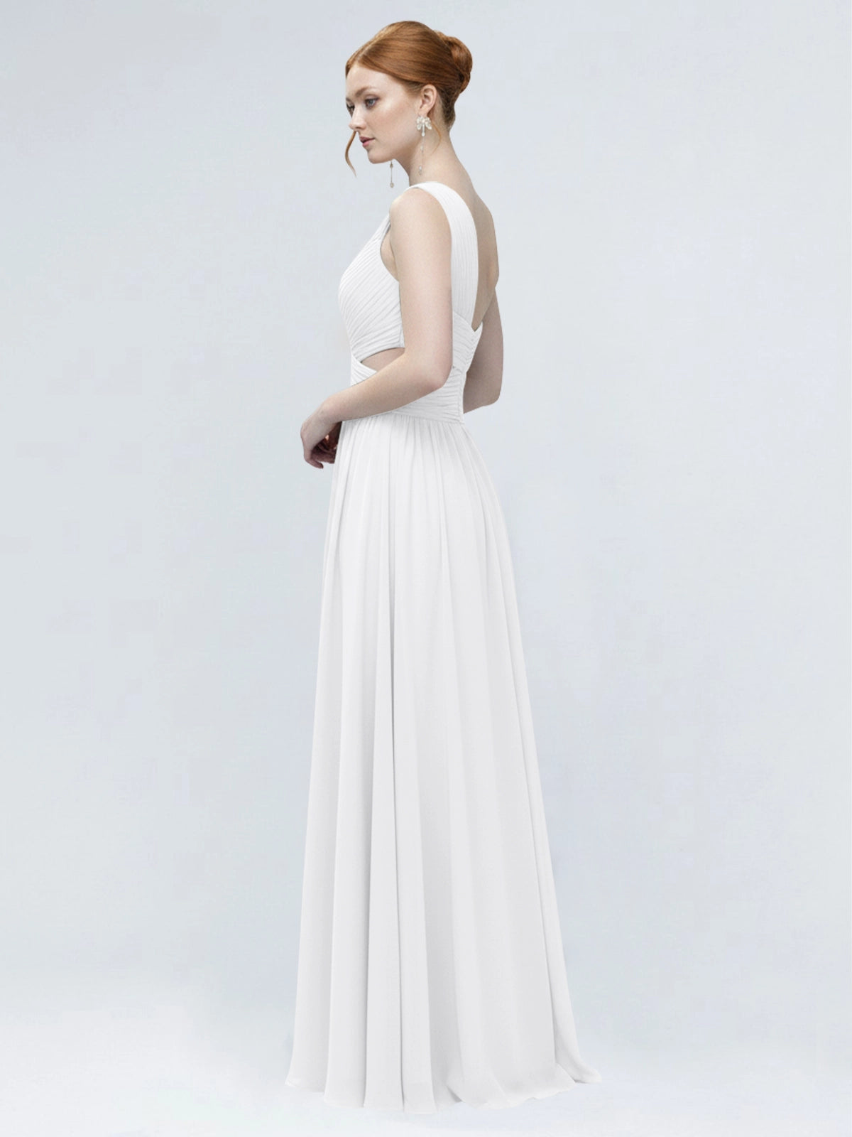 One-Shoulder Side Cut-Out Bridesmaid Dress 