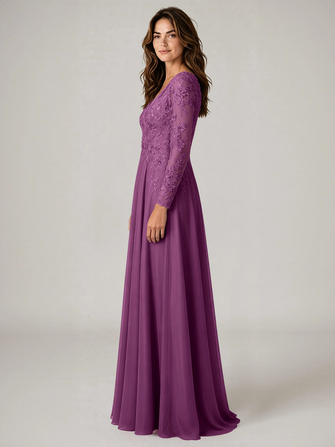 A-line Mother of the Bride Dress with Appliques