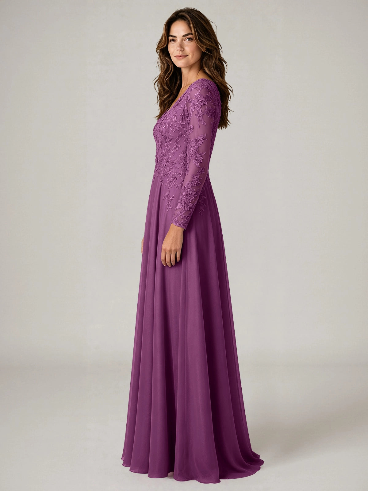 A-line Mother of the Bride Dress with Appliques