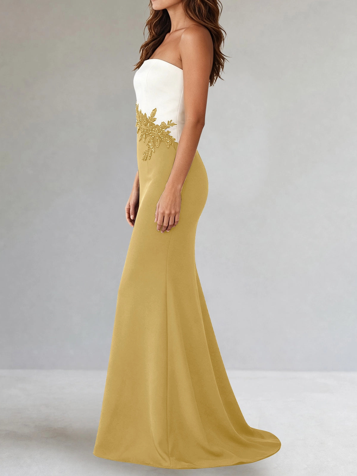 Trumpet Mother of the Bride Dress with Appliques