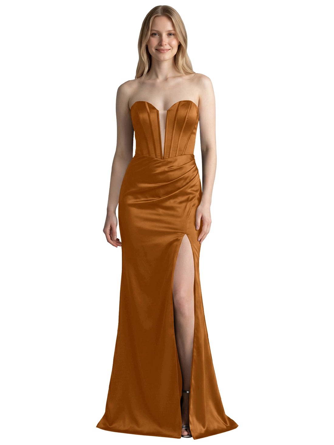 High Slit Sweetheart Prom Dress 