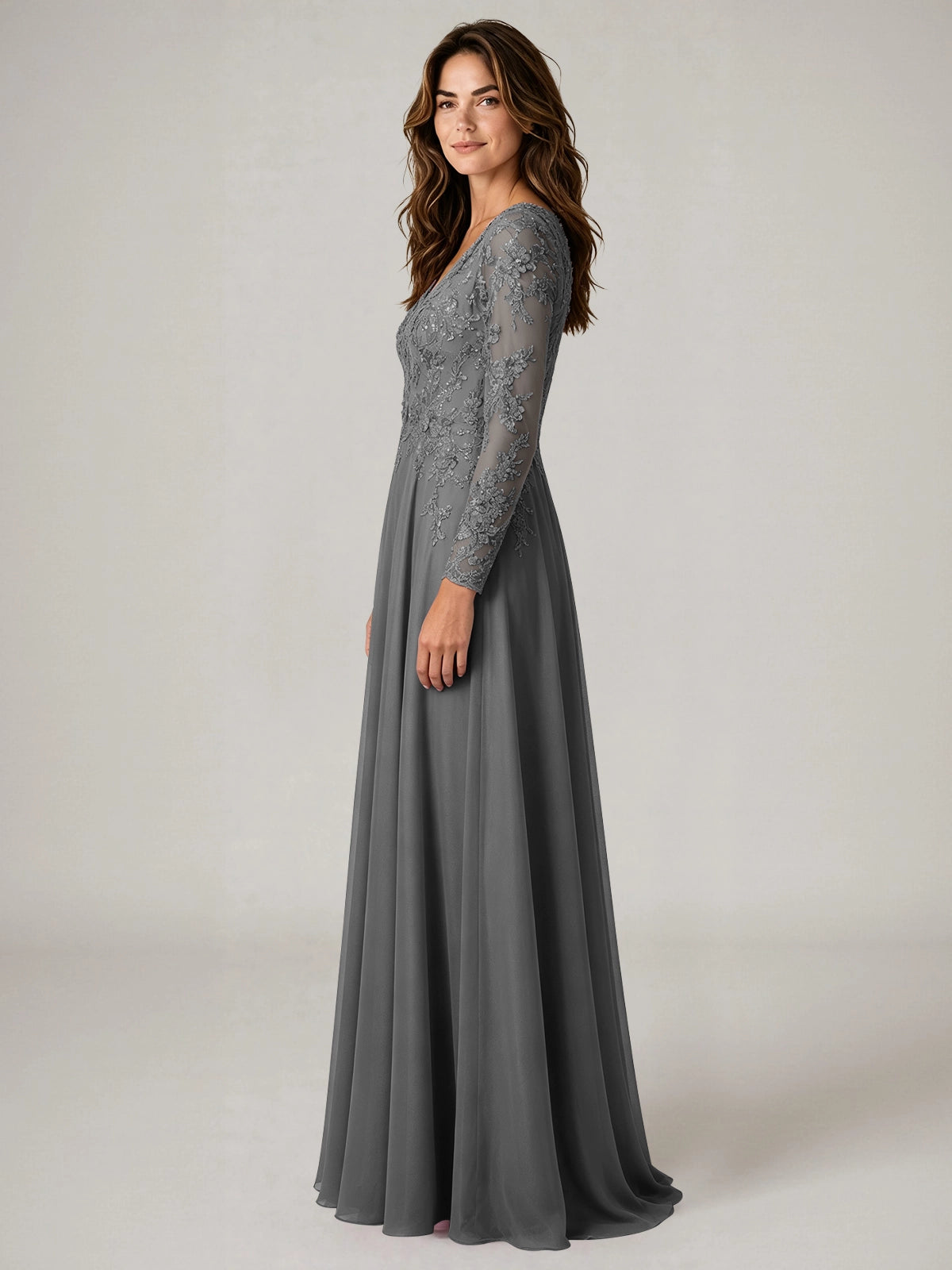 A-line Mother of the Bride Dress with Appliques