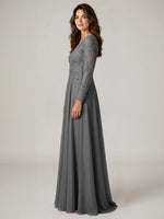 A-line Mother of the Bride Dress with Appliques