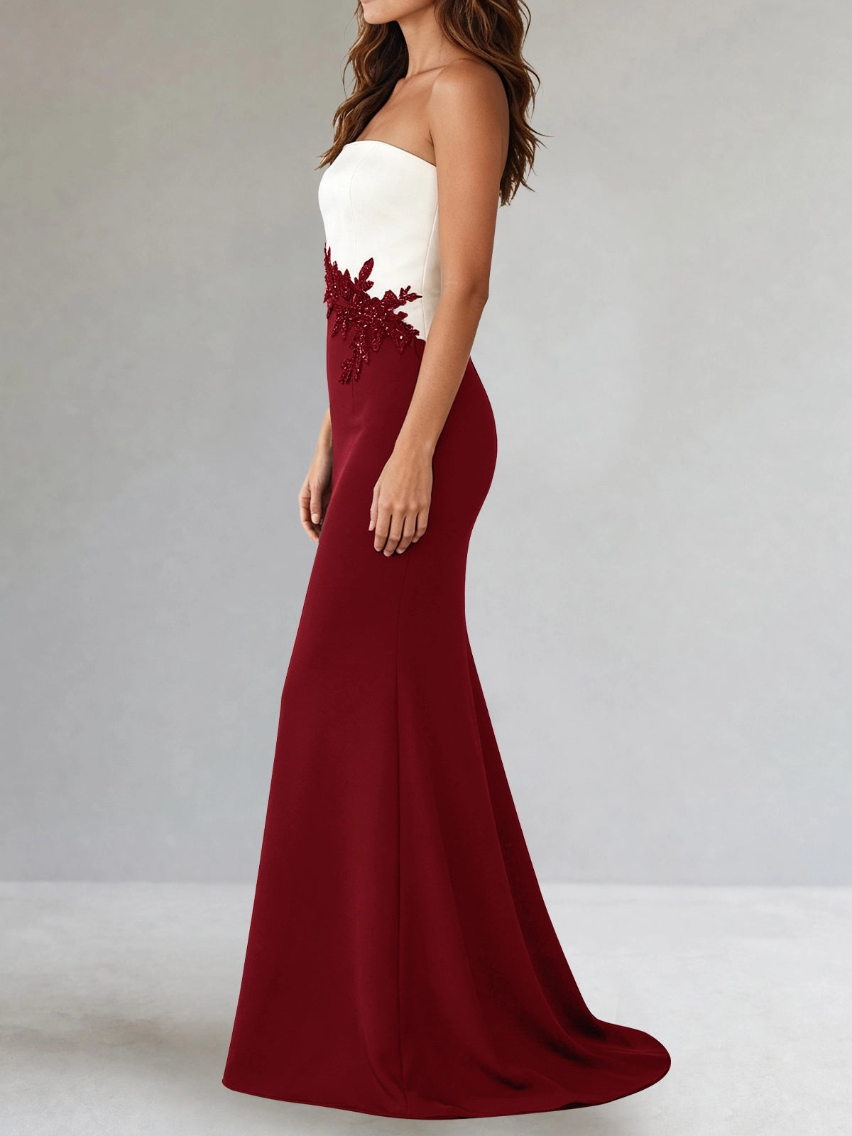 Trumpet Mother of the Bride Dress with Appliques