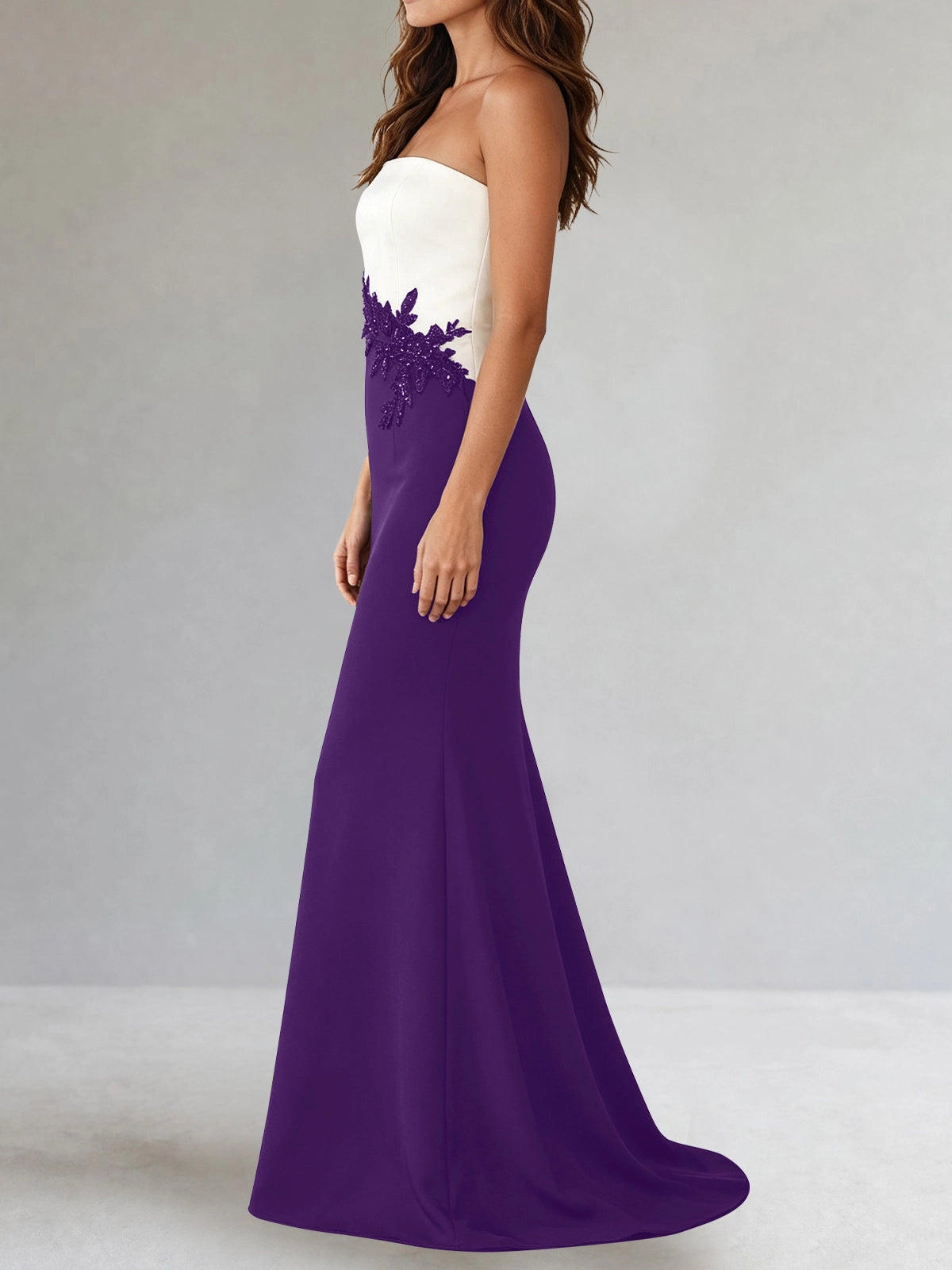 Trumpet Mother of the Bride Dress with Appliques