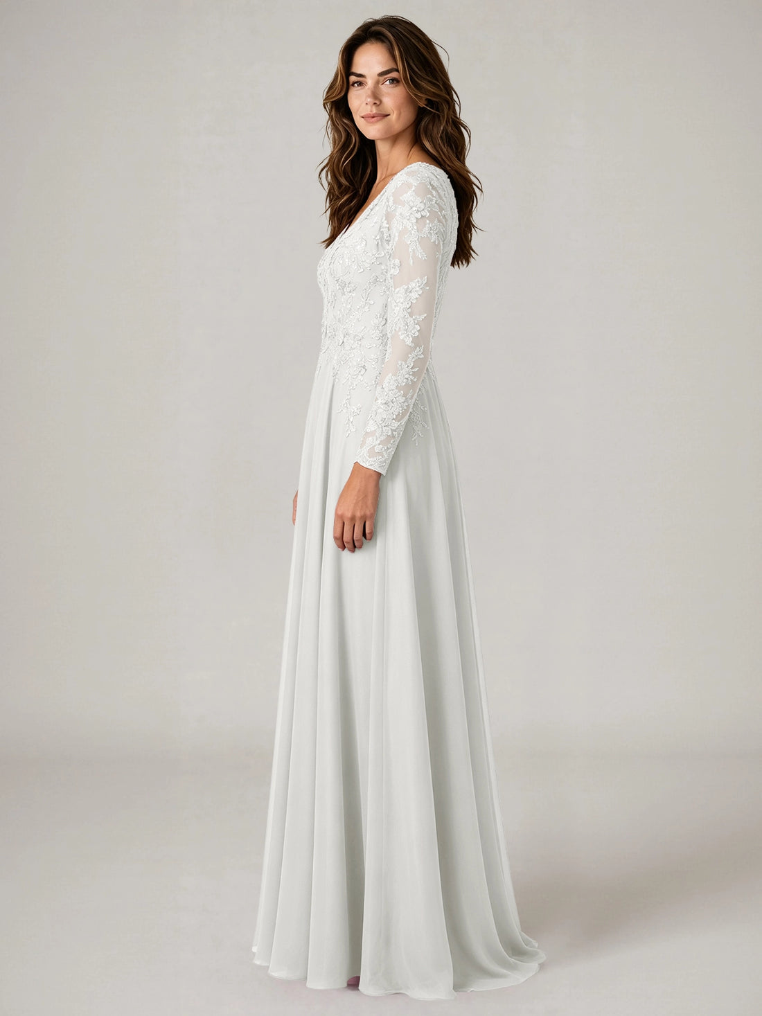 A-line Mother of the Bride Dress with Appliques