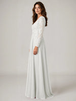 A-line Mother of the Bride Dress with Appliques