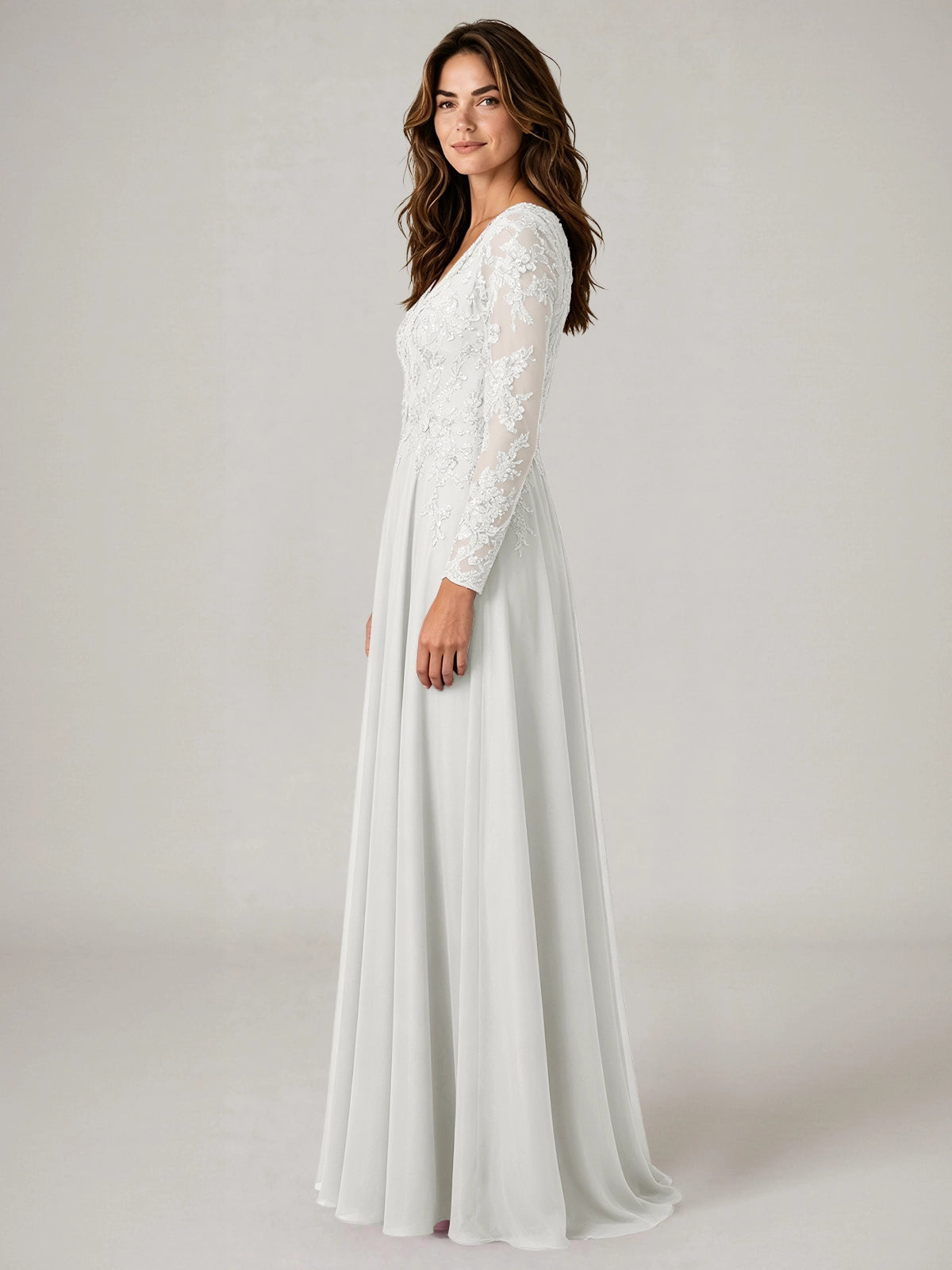 A-line Mother of the Bride Dress with Appliques
