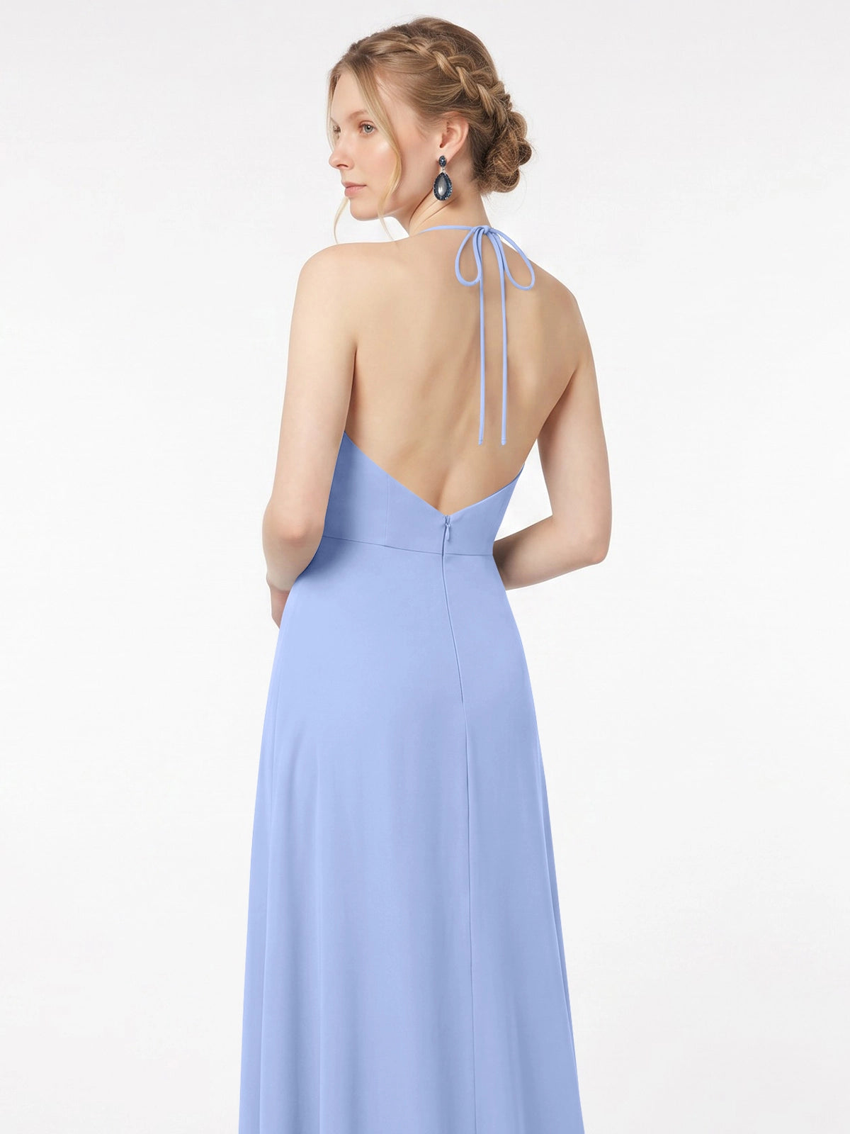 Chiffon Bridesmaid Dress with Halter 