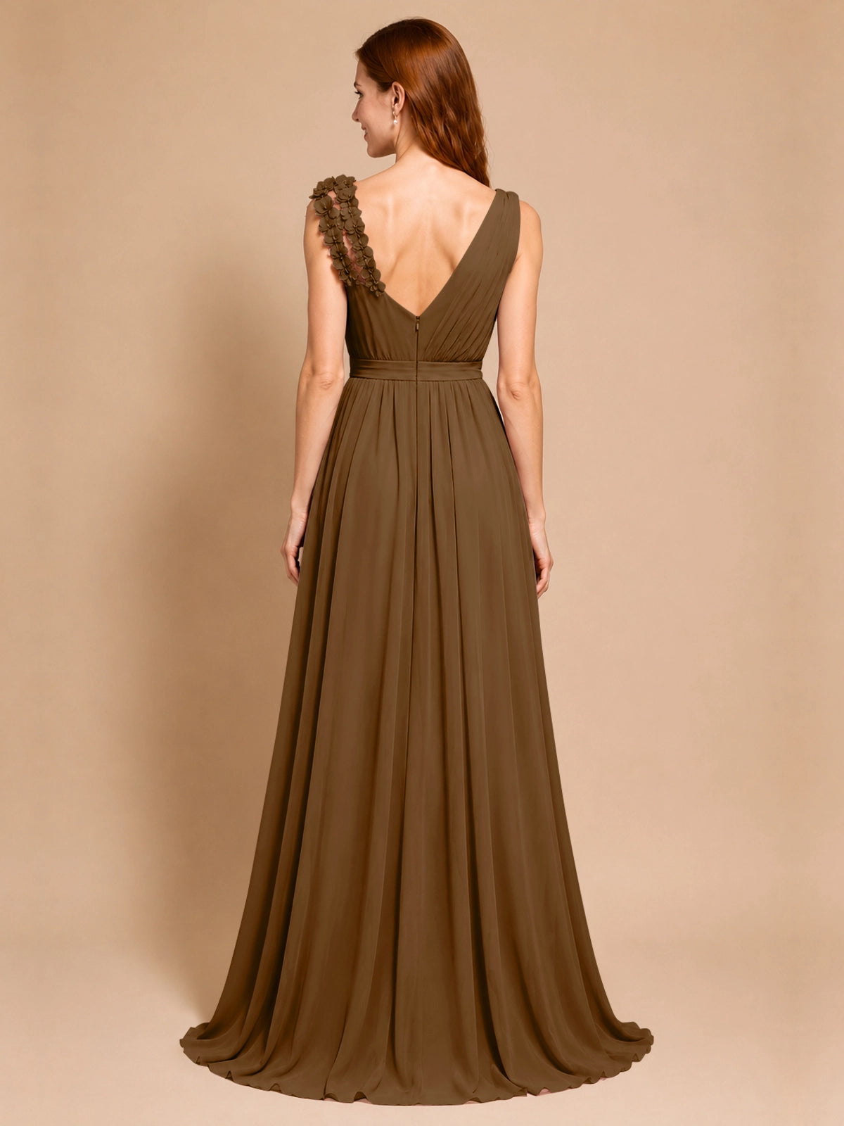 Chiffon Prom Dress with Appliques