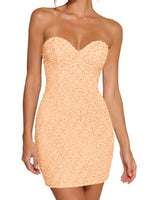 Sparkling Sheath Beading Mini Dress 