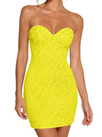 Sparkling Sheath Beading Mini Dress 